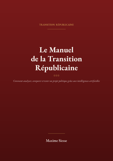 Couverture du Manuel de la Transition Républicaine par Maxime Siesse